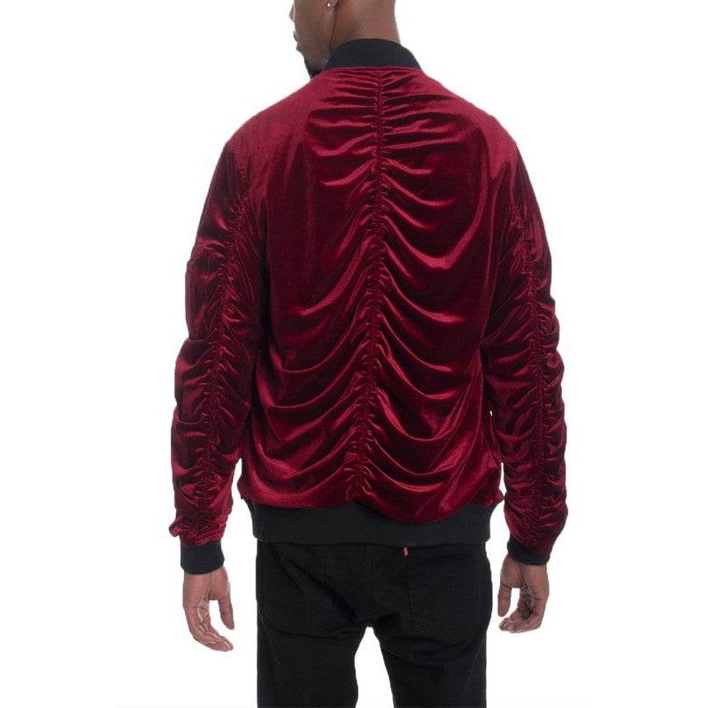 Men's Velour Bomber Jackets - VacationGrabs