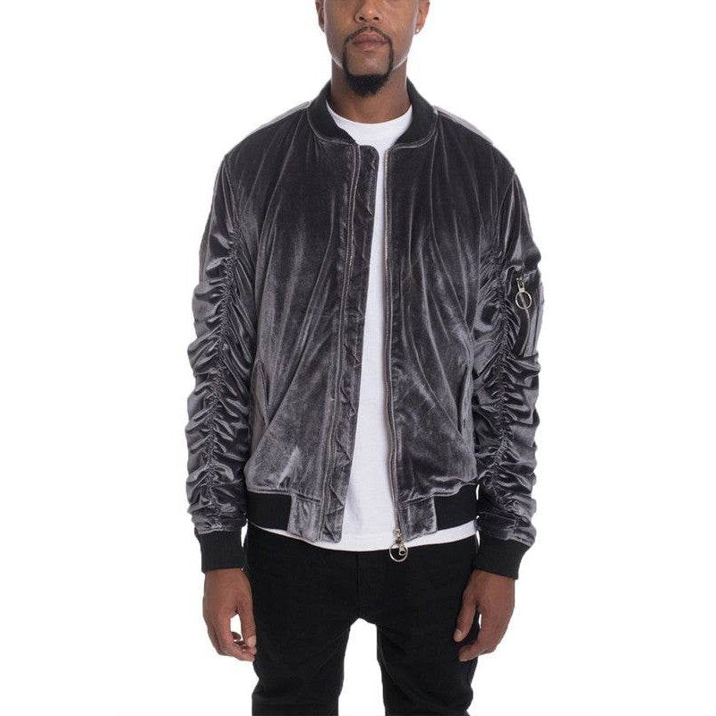 Men's Velour Bomber Jackets - VacationGrabs