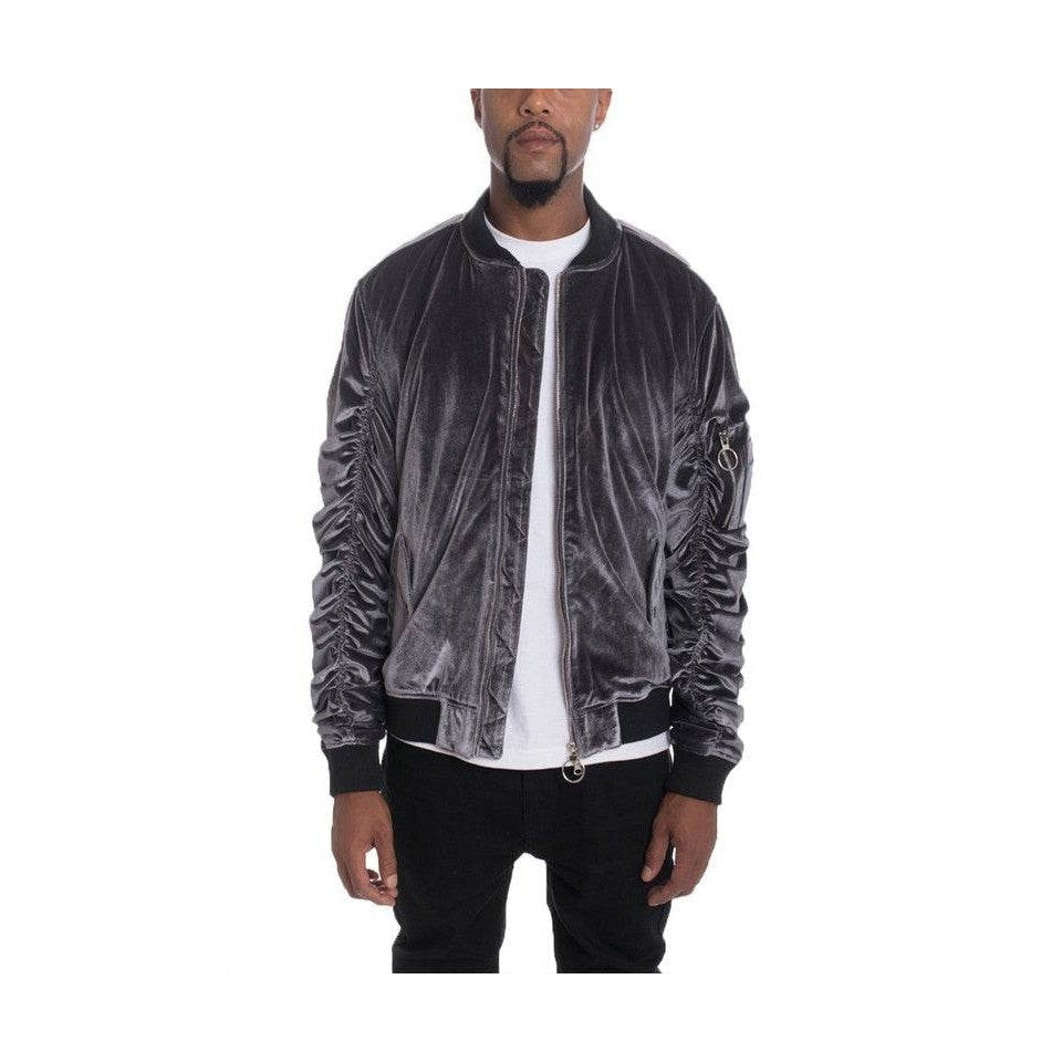 Men's Velour Bomber Jackets - VacationGrabs