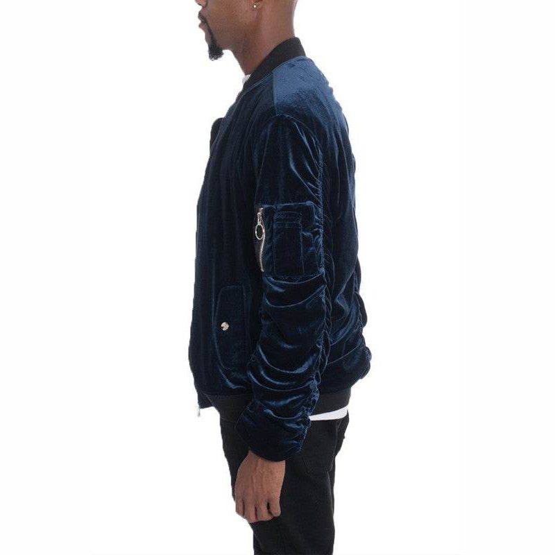 Men's Velour Bomber Jackets - VacationGrabs