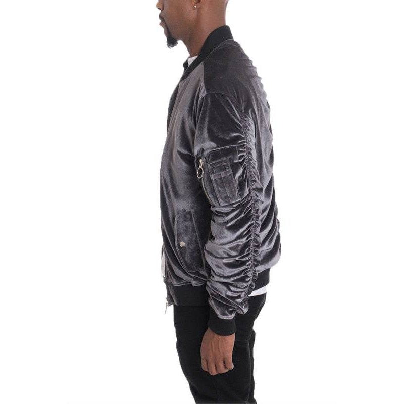 Men's Velour Bomber Jackets - VacationGrabs