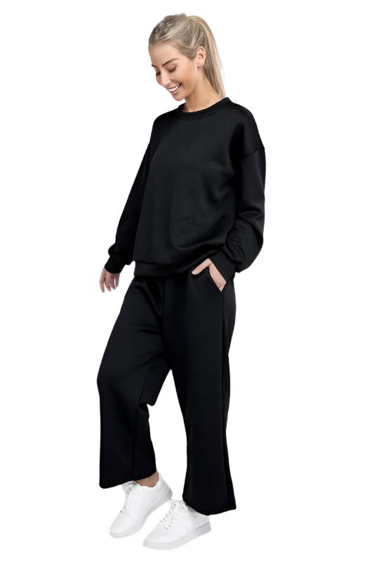 Women's Outfits & SetsTextured Fabric Top and Pants Casual Set - VacationGrabs