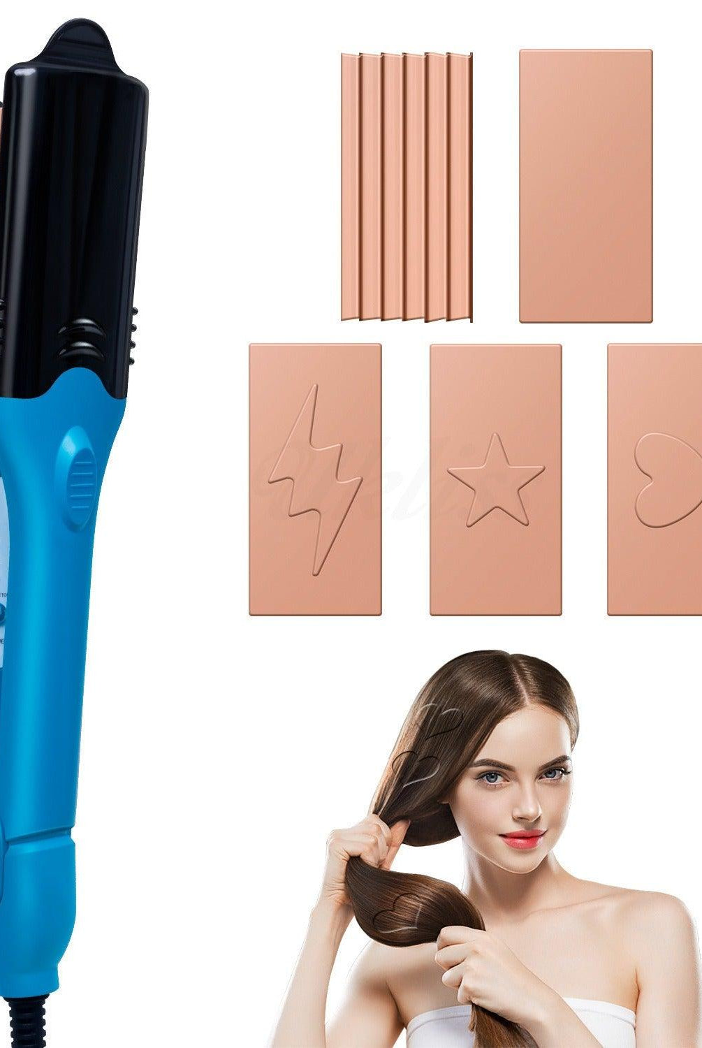 Women's Personal Care - Hair Hair Straightener Electric Hair Crimper 3D Hair Press Iron