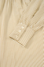Stripe Collared Cuff Long Sleeve Mini Dress
