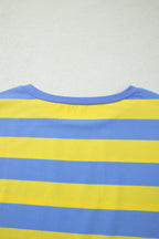Stripe Dolman Tee & Drawstring Skort Athletic Set