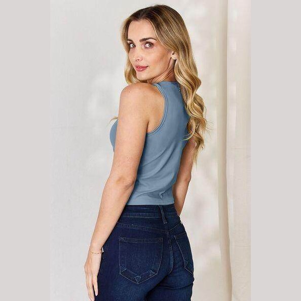 Essential Round-Neck Slim Tank - VacationGrabs