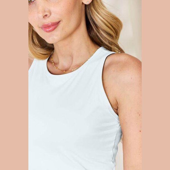 Essential Round-Neck Slim Tank - VacationGrabs