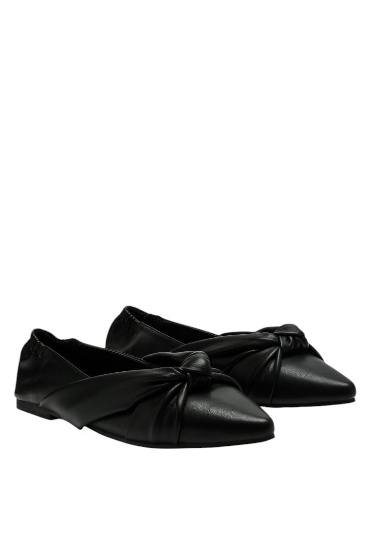 Ballerines élastiquées à détails noués Norma