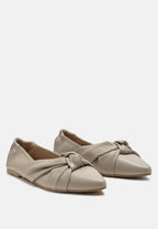 Norma Knot Detail Elasticated Ballet Flats