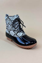 Womens Lace Up Rain Boots in 2 Color Options - VacationGrabs