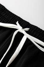 Stripe Drop Shoulder Top and Jogger Pants Set