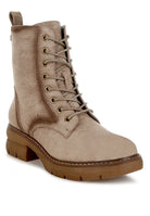 Women's Shoes - BootsAzalea Lace Up High Ankle Boots - VacationGrabs