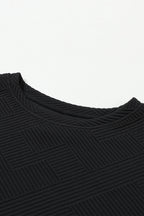 Textured Top and Pants Set