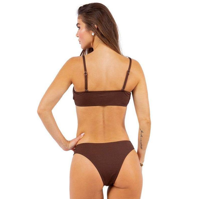 Two Piece Bikini With Lace Cut Out - VacationGrabs