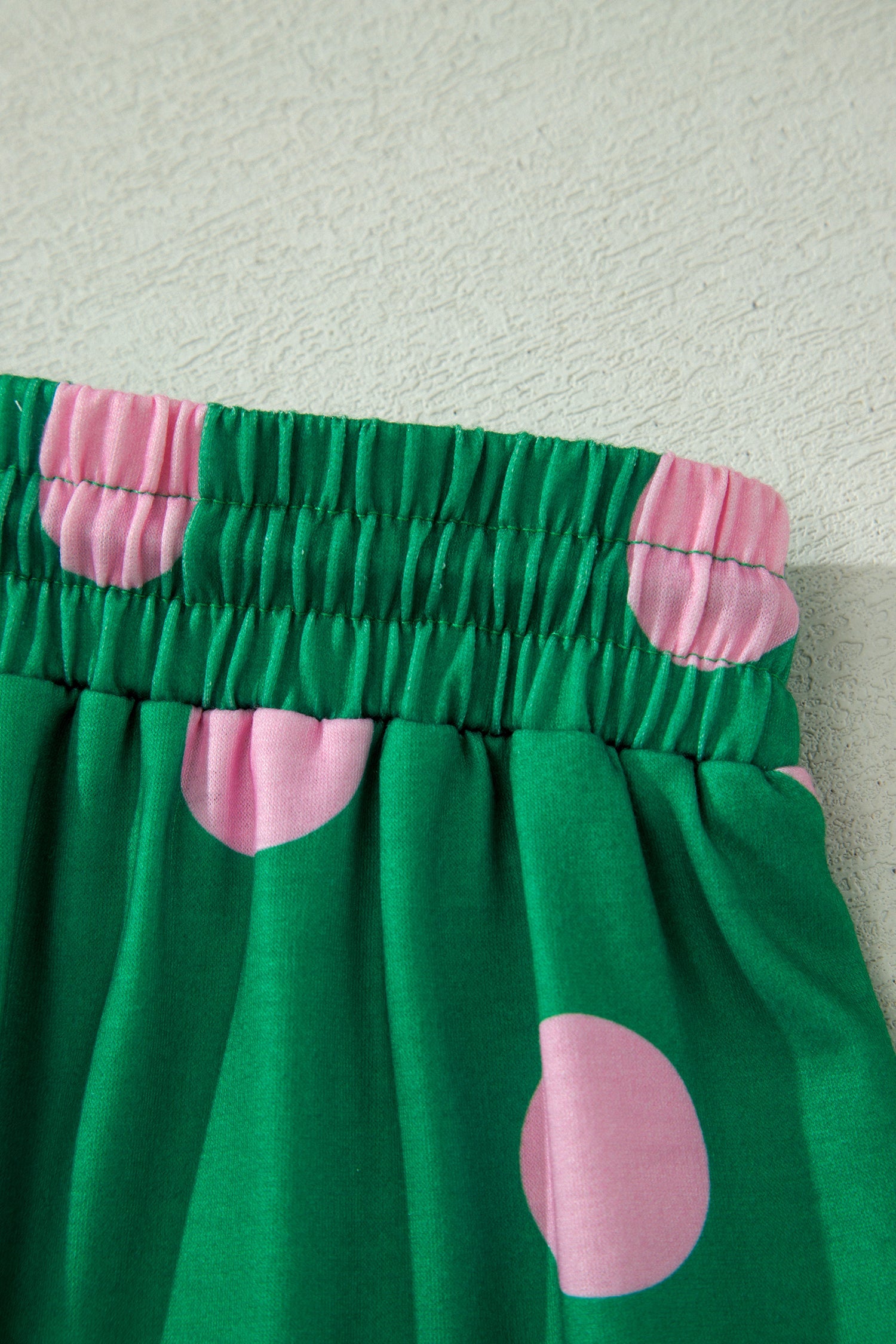 Polka Dot V-Neck Tee & Drawstring Shorts Set