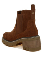 Women's Shoes - BootsVostok Suede Chunky Chelsea Boots - VacationGrabs