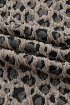 Leopard Textured Short Sleeve Jumper and Pants Set