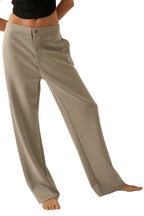 Waist High Pants for Effortless Travel Comfort - white background