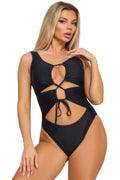Elegant Cut-Out Women's Swimmers Swimwear