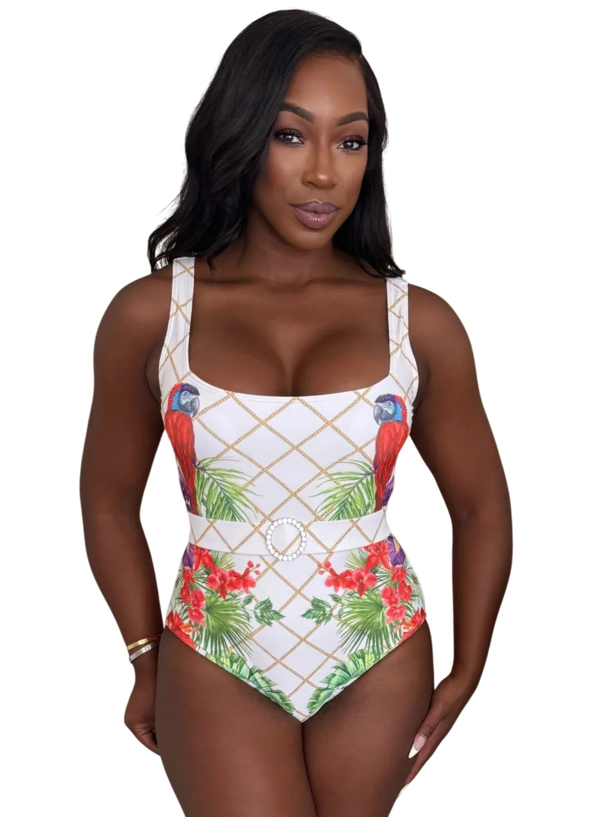 One Piece Swimsuit Bathing Suits for Women - white background
