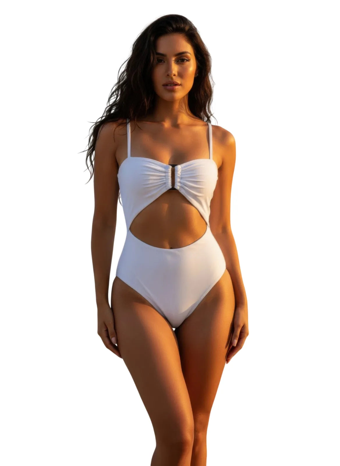 Women's One Piece Swimsuit Bathing Suits for Vacations - white background