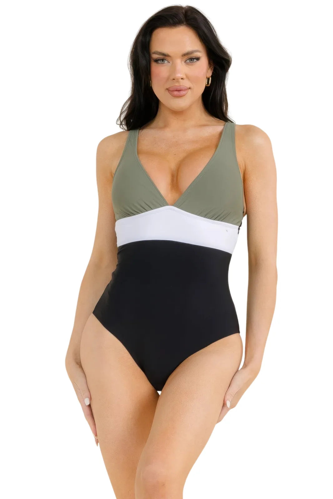 Women's One Piece Swimsuit Bathing Suits in Olive