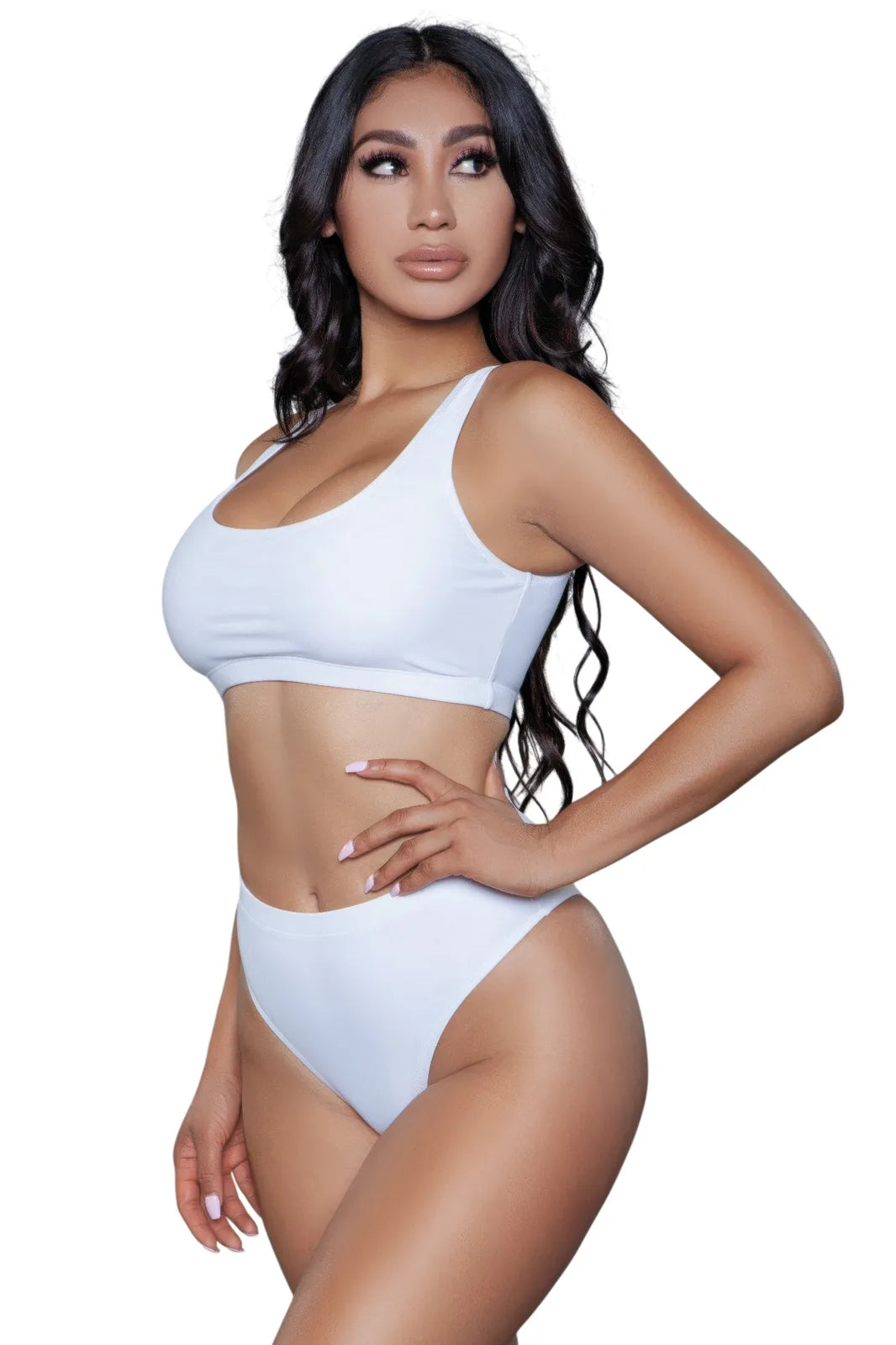 Women's Black Matching Set Swimwear for Vacation