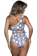 Women's Sleep Athena Snake Print High-Waist Swimwear