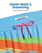 Mens Swim Trunks Compression Liner Quick Dry Zipper Pockets - VacationGrabs