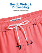 Mens Swim Trunks Compression Liner Quick Dry Zipper Pockets - VacationGrabs