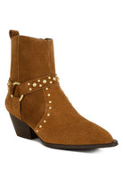 Women's Shoes - BootsRodeo Studded Suede Ankle Boots - VacationGrabs