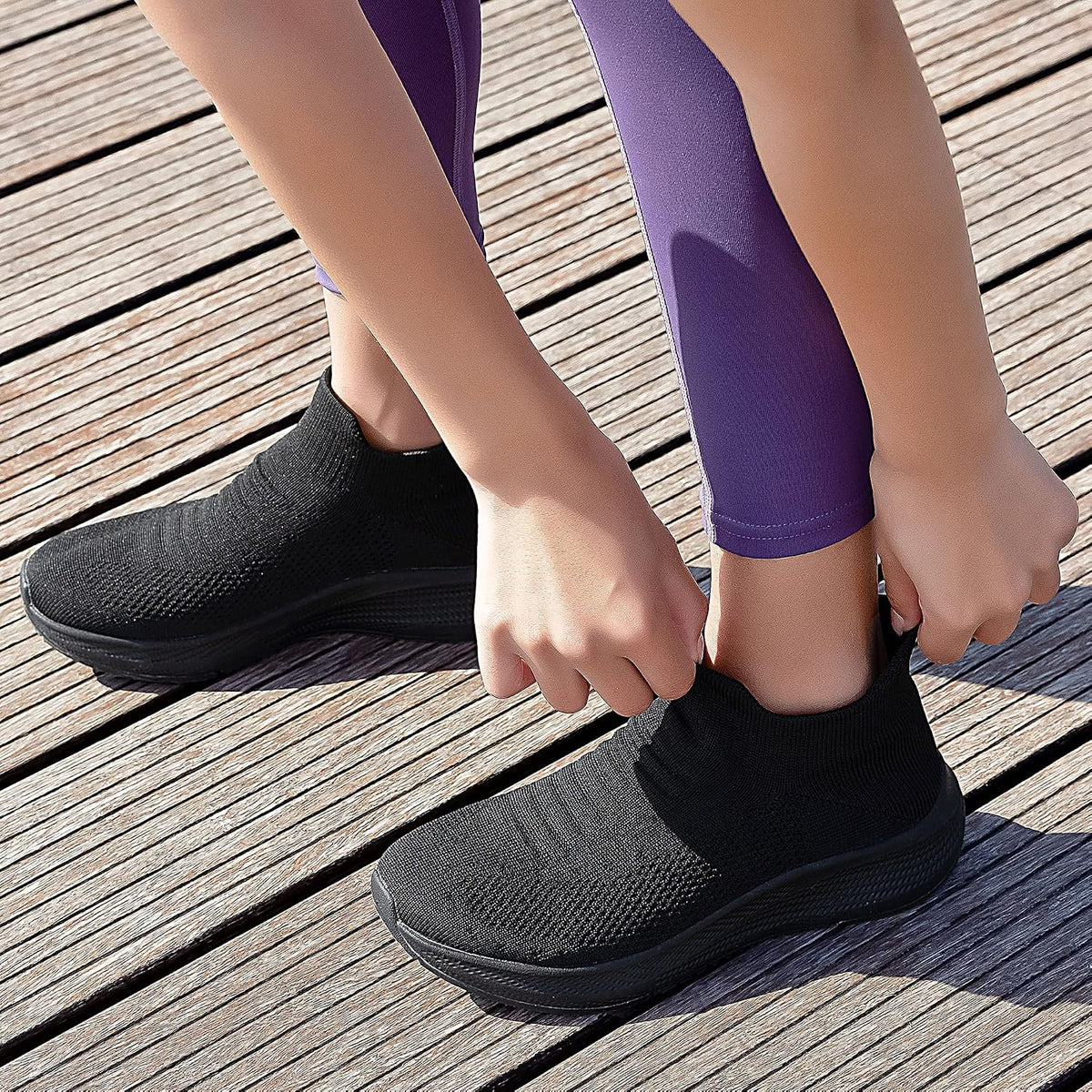 Women's Slip-On Walking Shoes with Memory Foam Insole