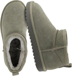 Women's Suede Ankle Boots with Faux Fur Lining & Memory Foam