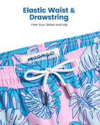 Mens Swim Trunks Compression Liner Quick Dry Zipper Pockets - VacationGrabs