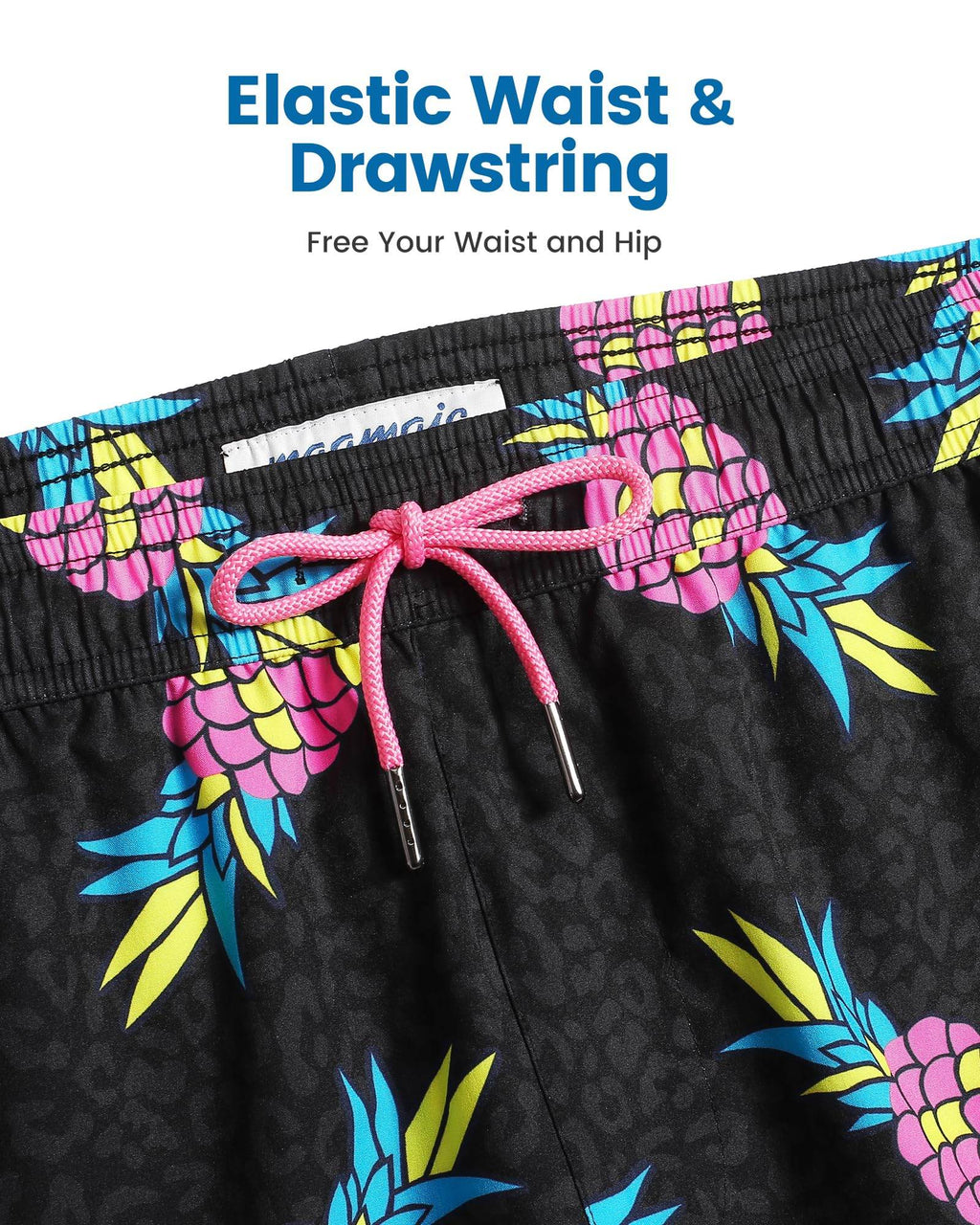 Mens Swim Trunks Compression Liner Quick Dry Zipper Pockets - VacationGrabs
