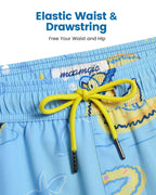 Mens Swim Trunks Compression Liner Quick Dry Zipper Pockets - VacationGrabs
