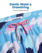 Mens Swim Trunks Compression Liner Quick Dry Zipper Pockets - VacationGrabs