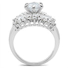 Elegant 925 silver engagement ring with a sparkling center stone and intricate band design