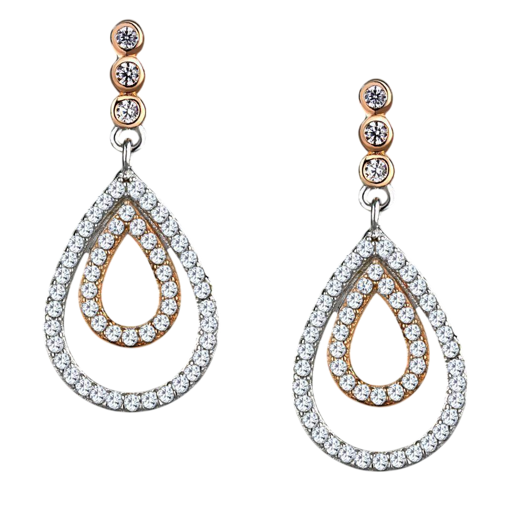 VacationGrabs 925 Sterling Rhodium Earrings for Women