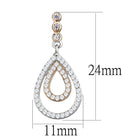 Elegant 925 sterling rhodium earrings for women featuring crystal embellishments and teardrop design