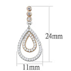Elegant 925 sterling rhodium earrings for women featuring crystal embellishments and teardrop design