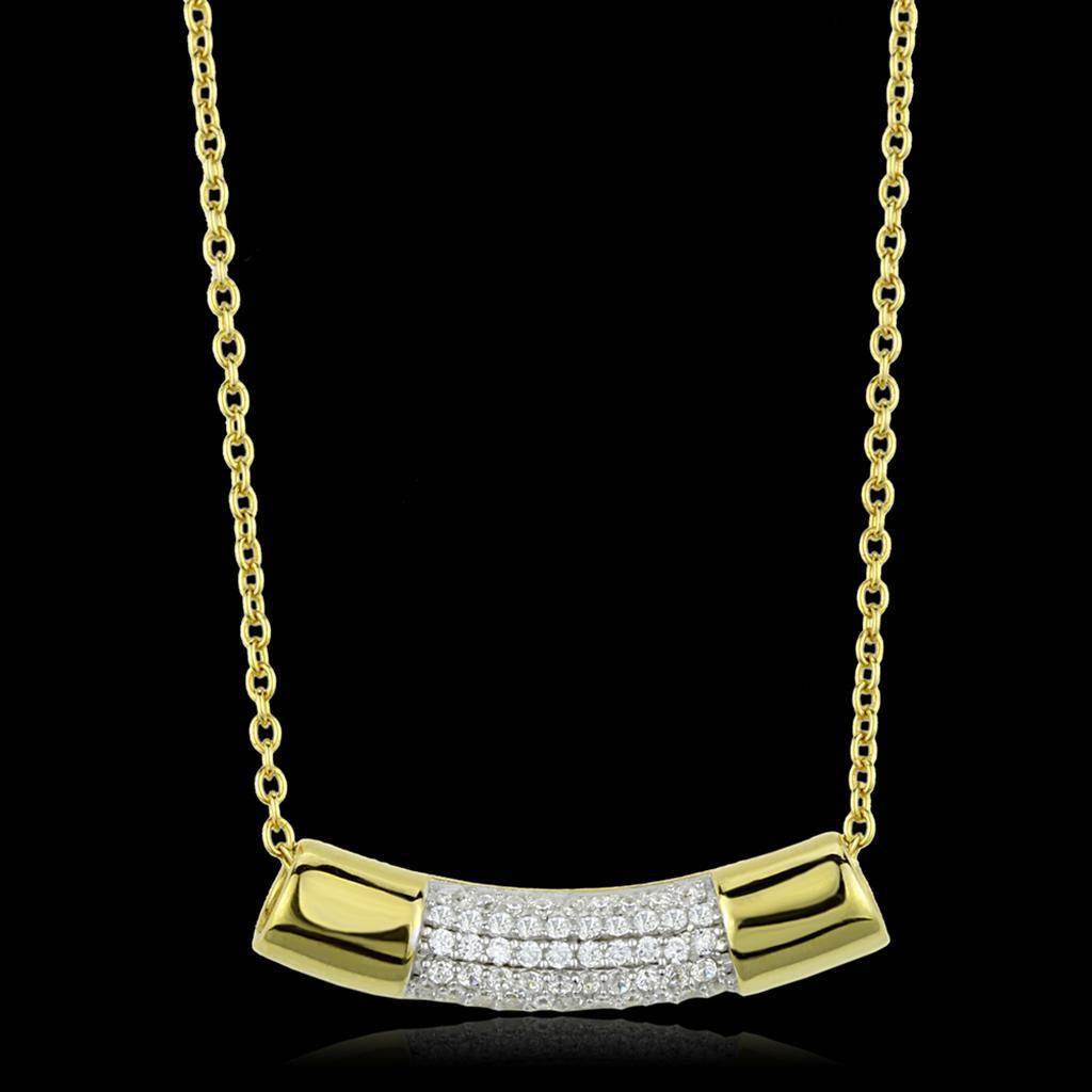Elegant 925 sterling silver pendant necklace for women with sparkling crystal accents