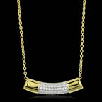 Elegant 925 sterling silver pendant necklace for women with sparkling crystal accents