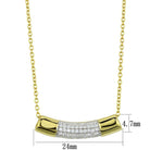 Elegant 925 sterling silver pendant necklace for women with a gold accent and sparkling stones