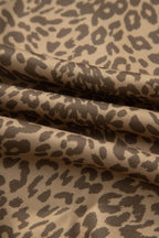Leopard Star Patch Drawstring Jogger Pants