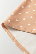 Polka Dot Drawstring High Waist Wide Leg Pants