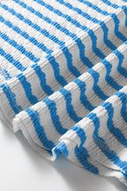 Stripe Textured Patchwork Short Sleeve T-Shirt