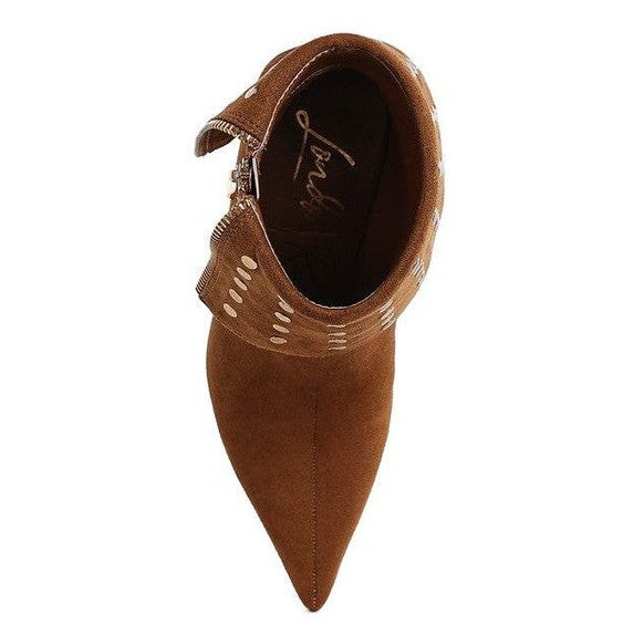 Piccini Stud Embellished Foldover Boots - VacationGrabs