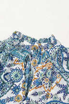 Floral Boho V-Neck Short Sleeve Mini Dress