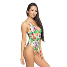 Tropical Print One Piece Swimsuit - VacationGrabs